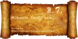 Mikusch Terézia névjegykártya